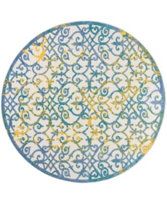Aloha ALH21 7'10" x 7'10" Round Outdoor Area Rug