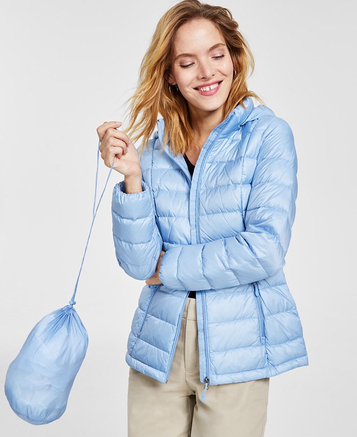 Charter Club Women's Packable Hooded Down Puffer Coat, Created for Macy's -  Macy's