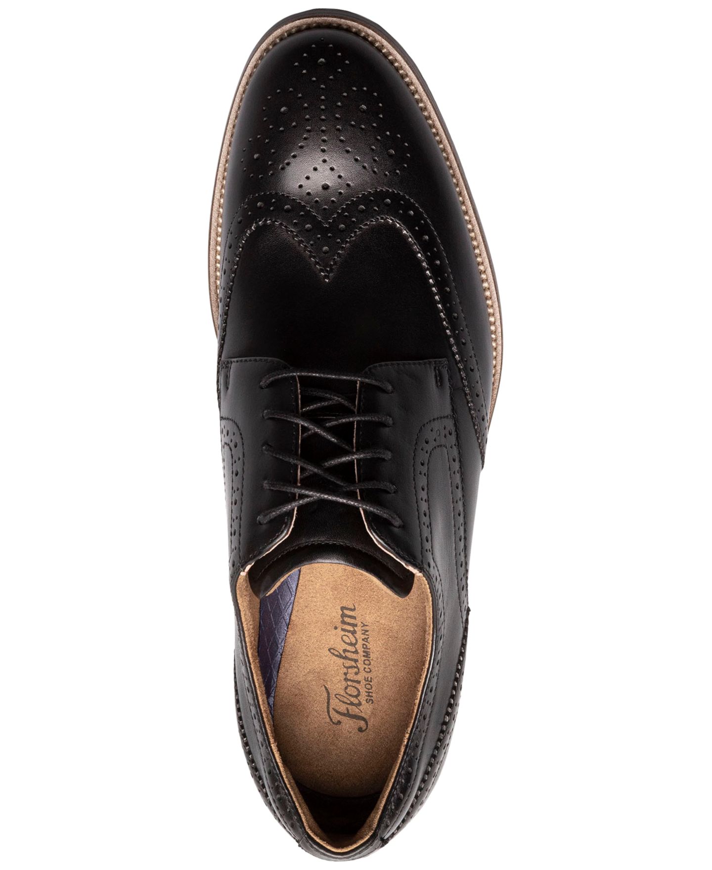 Мужские туфли Florsheim Ruvo Wingtip Oxford Dress Shoes, цвет: Чёрный — фото 6