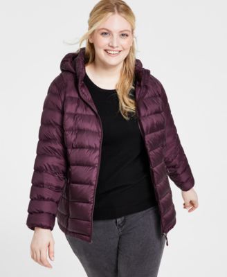 macys plus size down coats