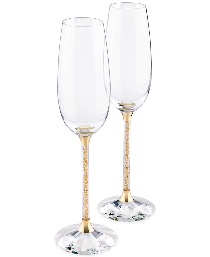 Swarovski Crystalline Red Wine Glasses, Set of 2 - Macy's