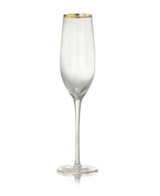 Rocher Champagne Flutes, Set of 4, 8.5 Oz