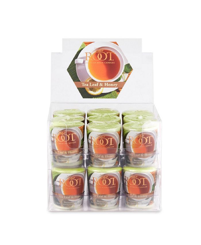 ROOT CANDLES Votive Tea Leaf Honey 20 Hour Candles Set, 18 Piece Macy's