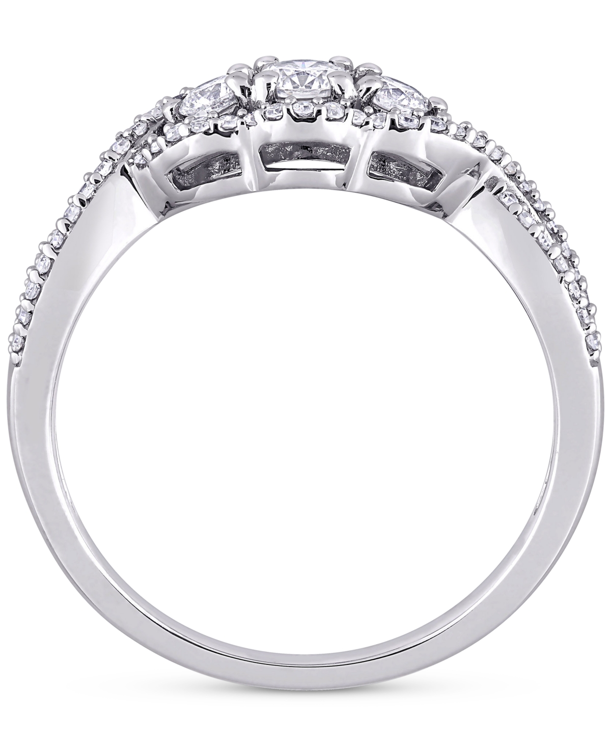Diamond Three Stone Engagement Ring (1/2 ct. t.w.) in 14k- White Gold