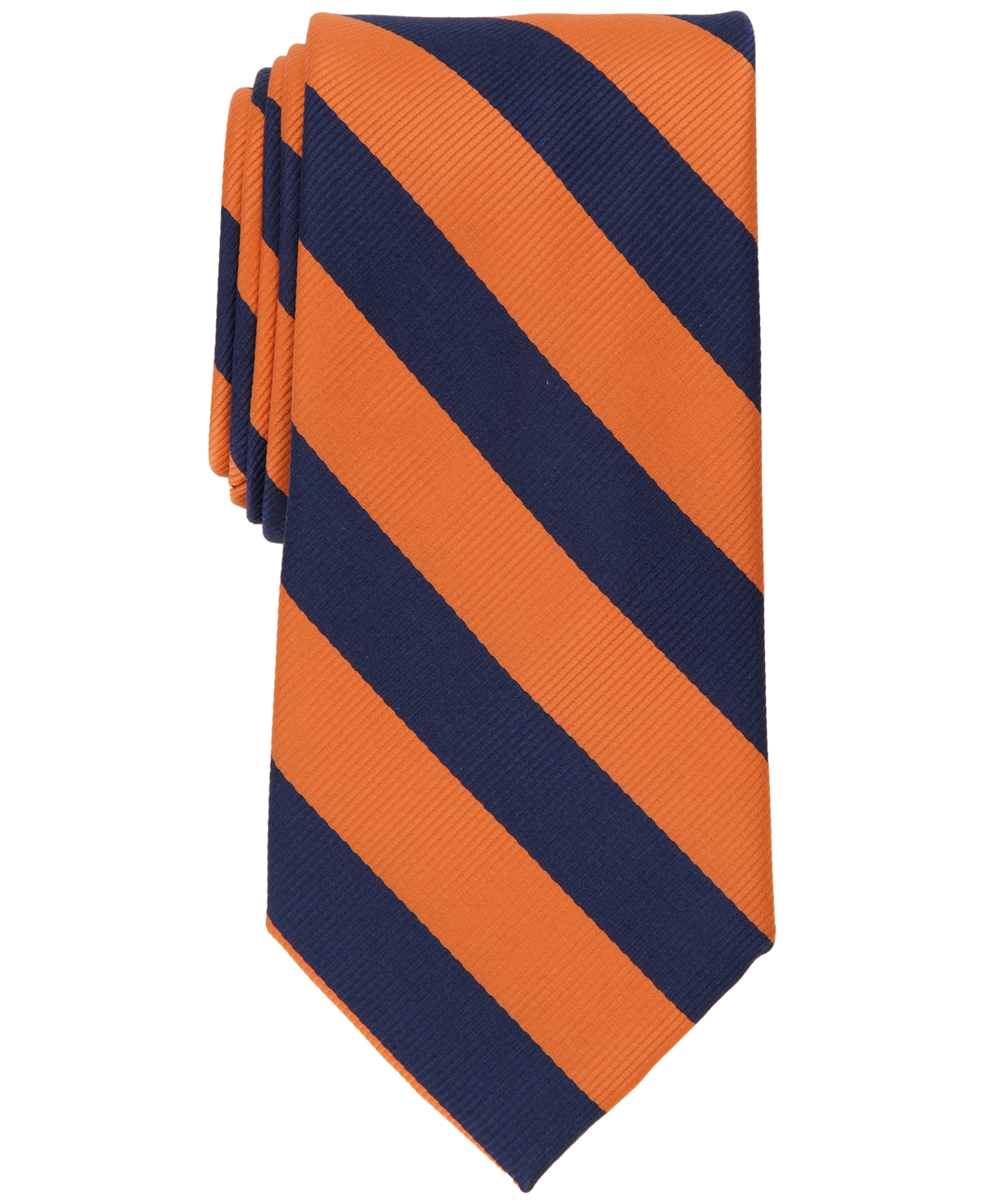 Club Room Men's Classic Stripe Tie, Created For Macy's In Orange