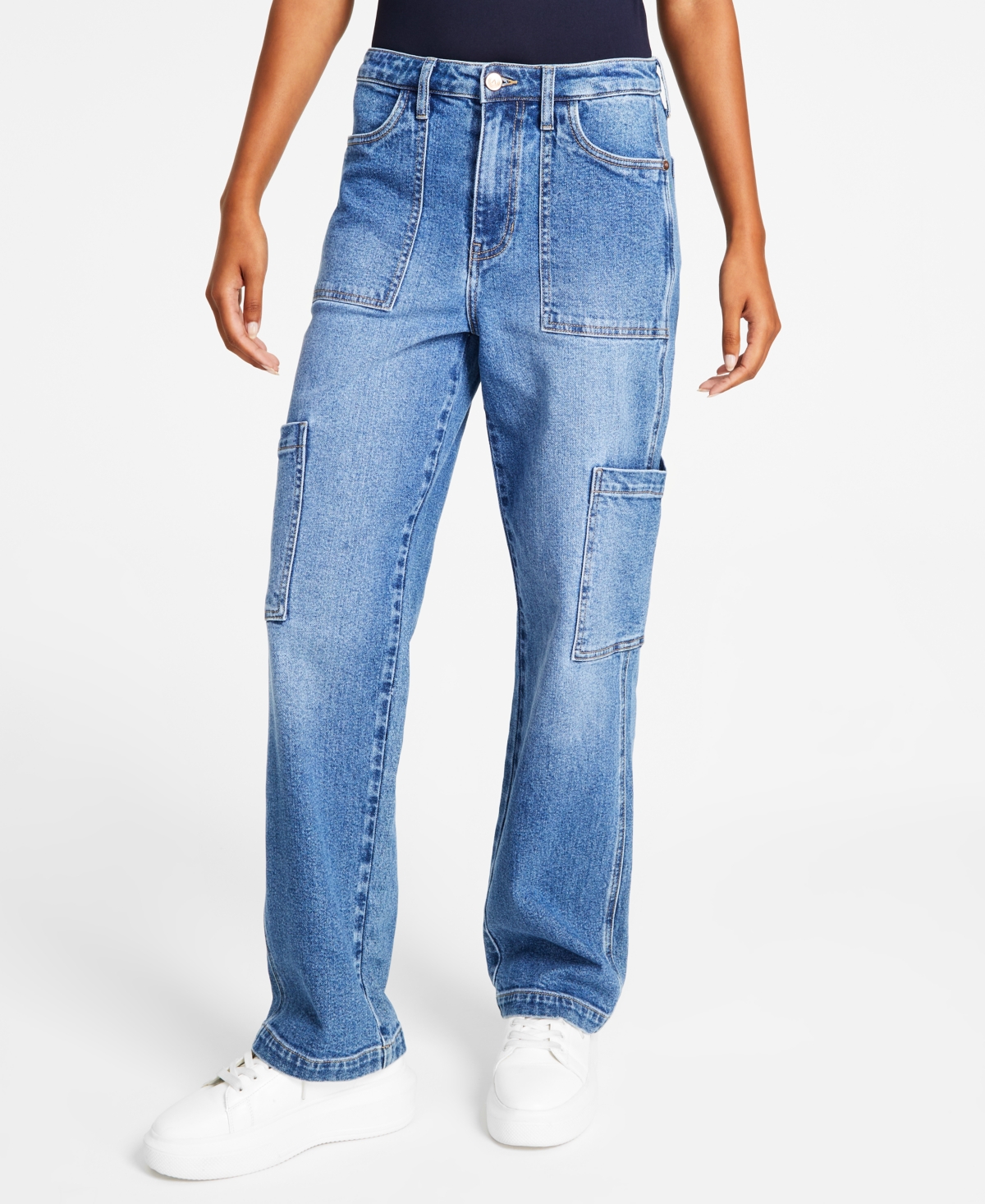  And Now This Women's High Rise Utility Denim Jeans