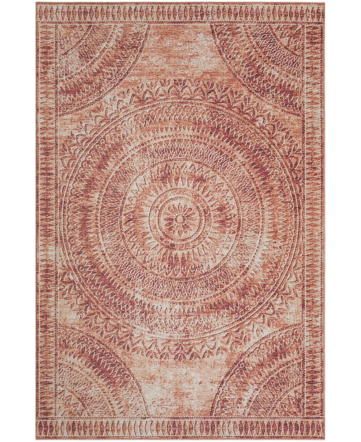 D Style Buttes BTS7 8' x 10' Area Rug - Terracotta