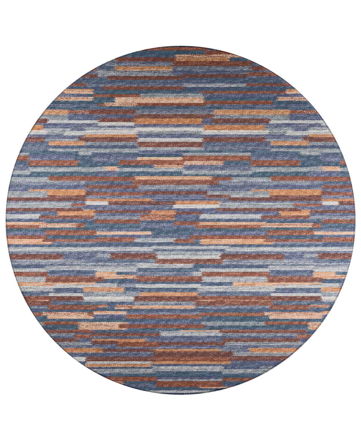 D Style Buttes BTS8 6' x 6' Round Area Rug - Denim