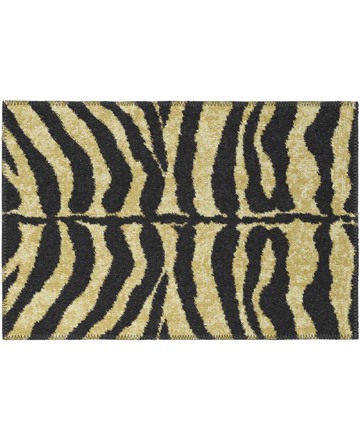 D Style Mali Ml1 1'8" X 2'6" Area Rug In Gold Tone