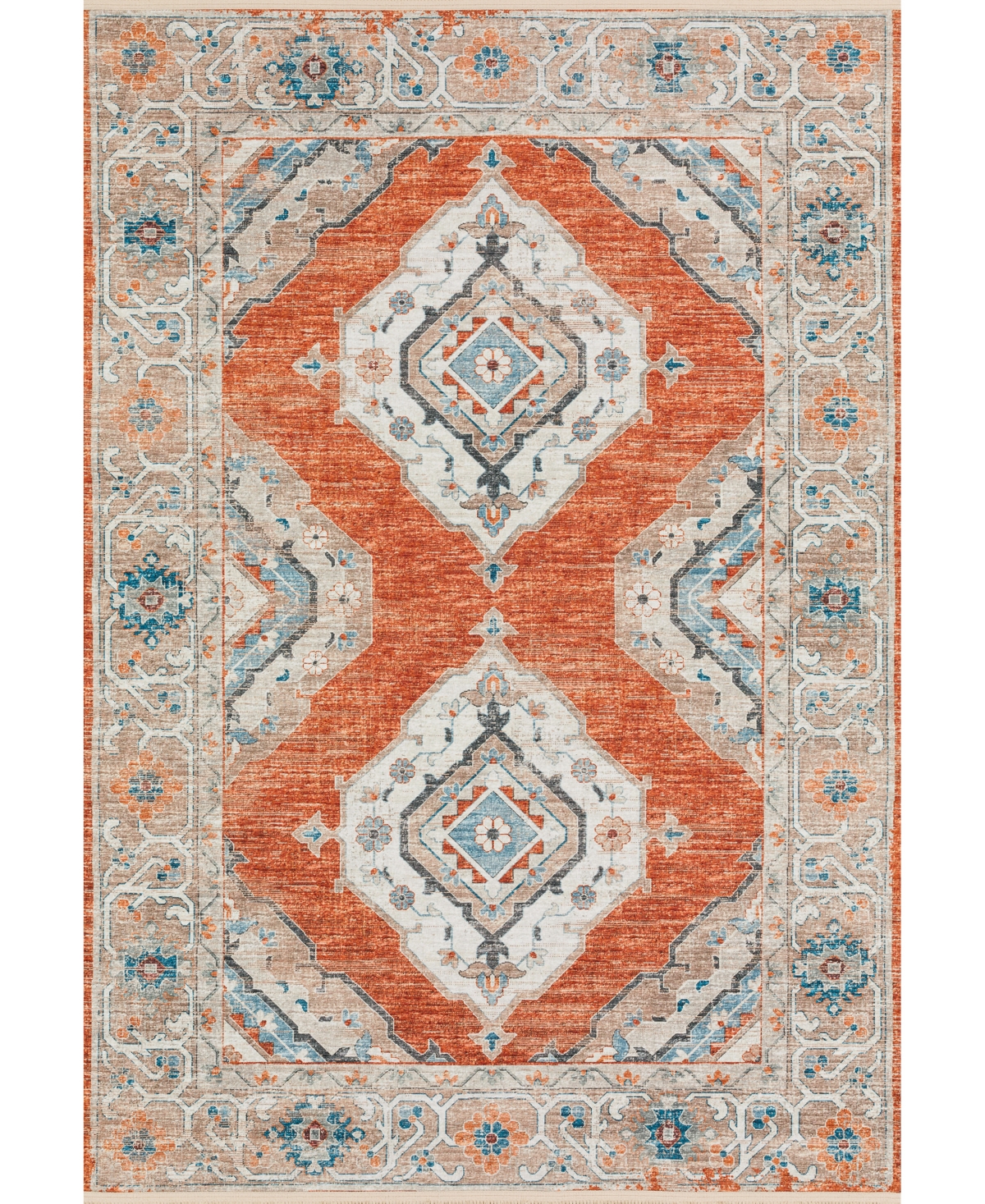 D Style Ionic IOC1 5' x 7'6in Area Rug - Terracotta