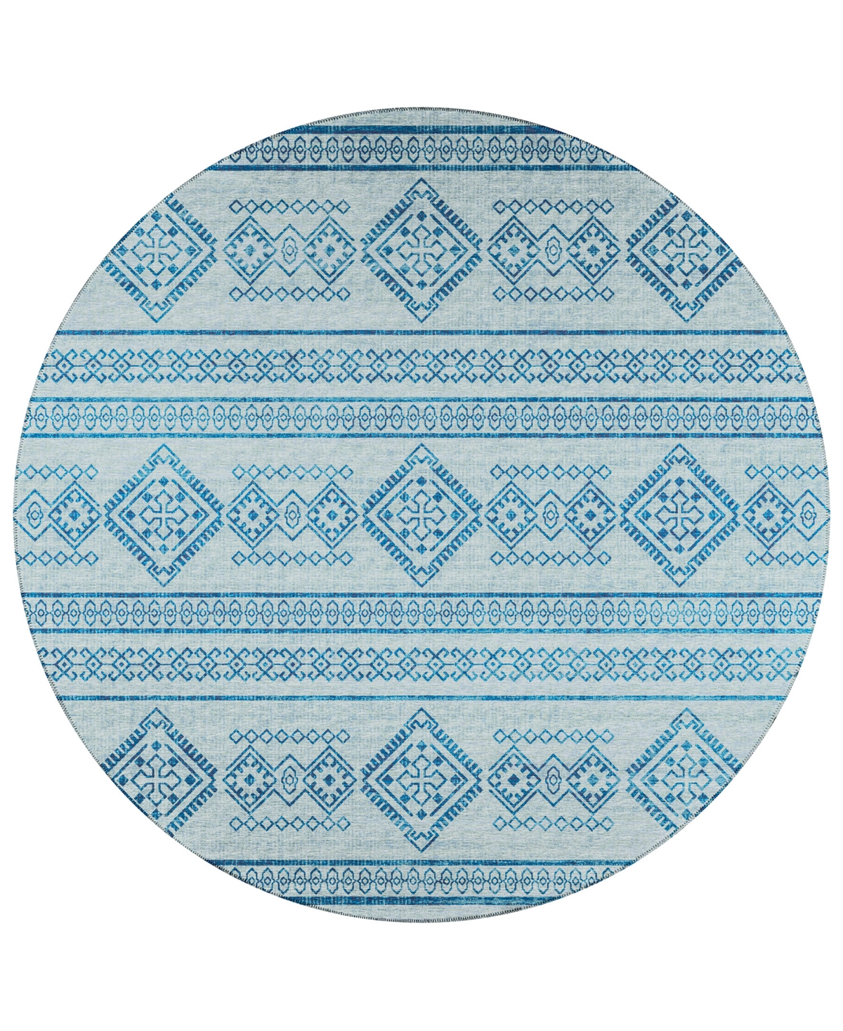 D Style Buttes BTS14 8' x 8' Round Area Rug - Mist