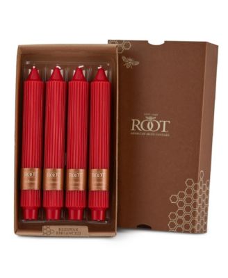 Grecian Collenette 9 Taper Candle Set 4 Piece - Red 67$