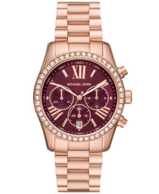 michael kors black rose gold watch