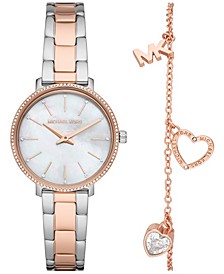 Women's Pyper Two-Hand Two-Tone Stainless Steel Bracelet Watch 32mm and Bracelet Set, 2 Pieces