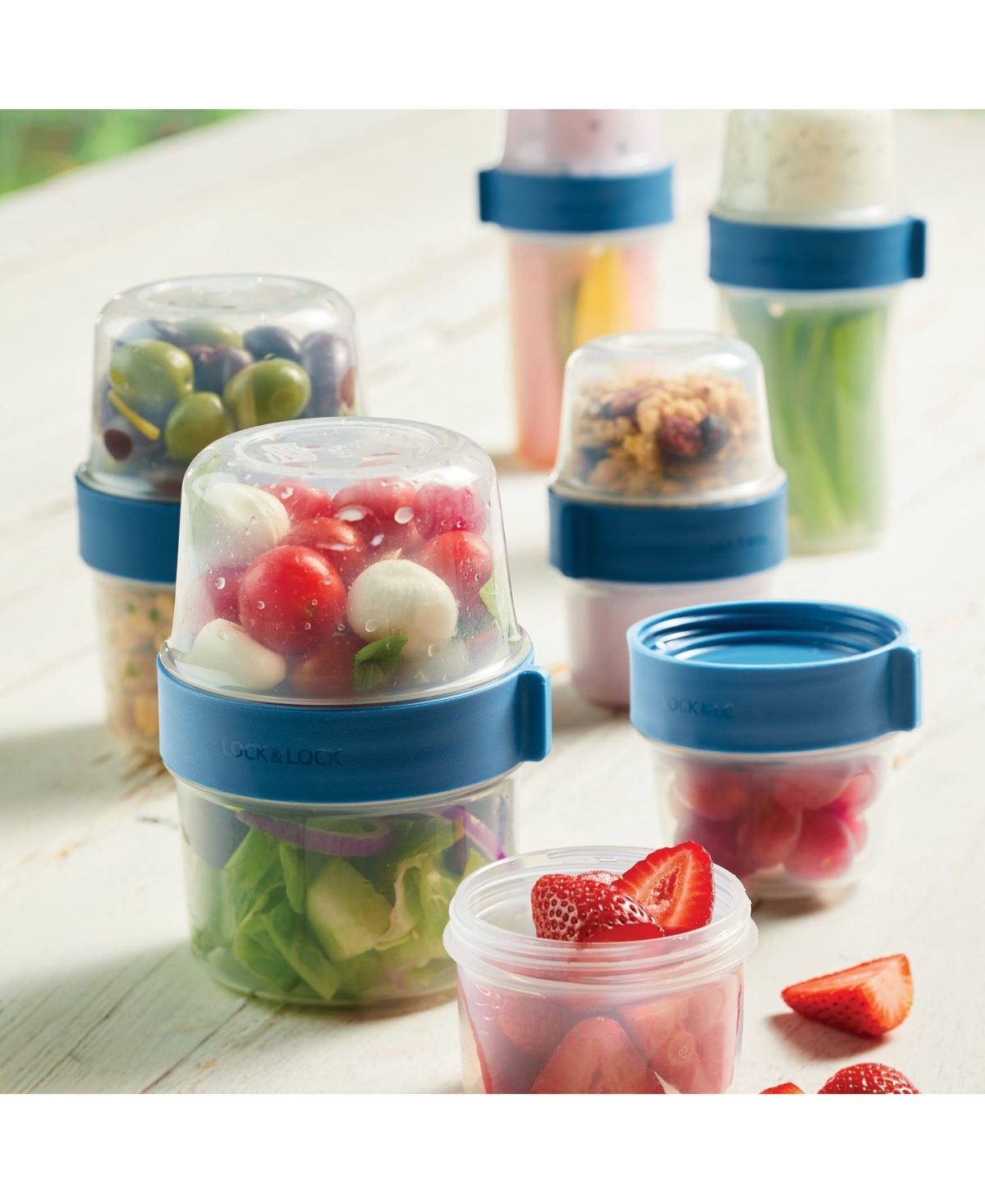 Lock n Lock Easy Essentials Twist Two Way Food Storage Container Set, 12-Piece,- Clear