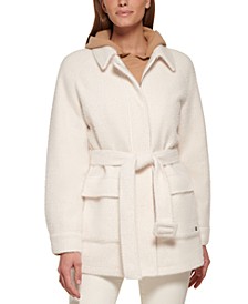 Women's Belted Shirt Jacket, Created for Macy's