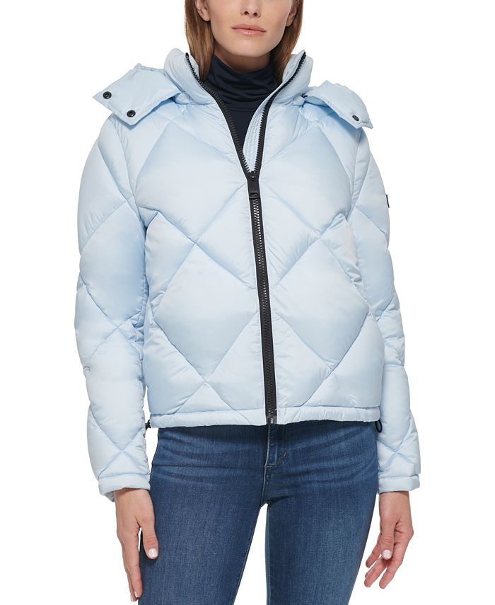 Calvin Klein Women's Quilted Cropped Hooded Puffer Coat, Created for Macy's  & Reviews - Coats & Jackets - Women - Macy's