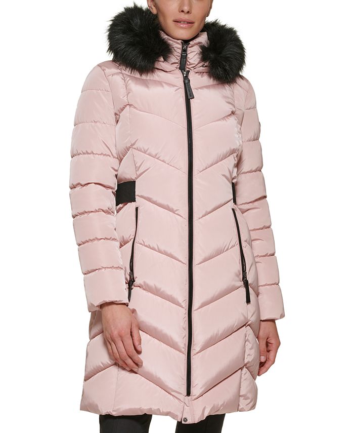 trompet kan niet zien Onverbiddelijk Calvin Klein Women's Faux-Fur-Trim-Hooded Puffer Coat, Created for Macy's &  Reviews - Coats & Jackets - Women - Macy's
