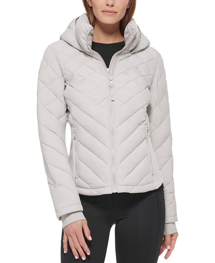 Calvin Klein Women's Hooded Packable Puffer Coat & Reviews - Coats ...