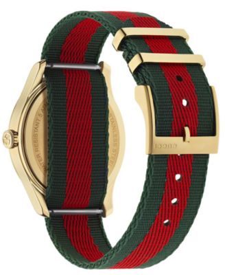 Gucci Women's Swiss G-Timeless Red and Green Nylon Strap