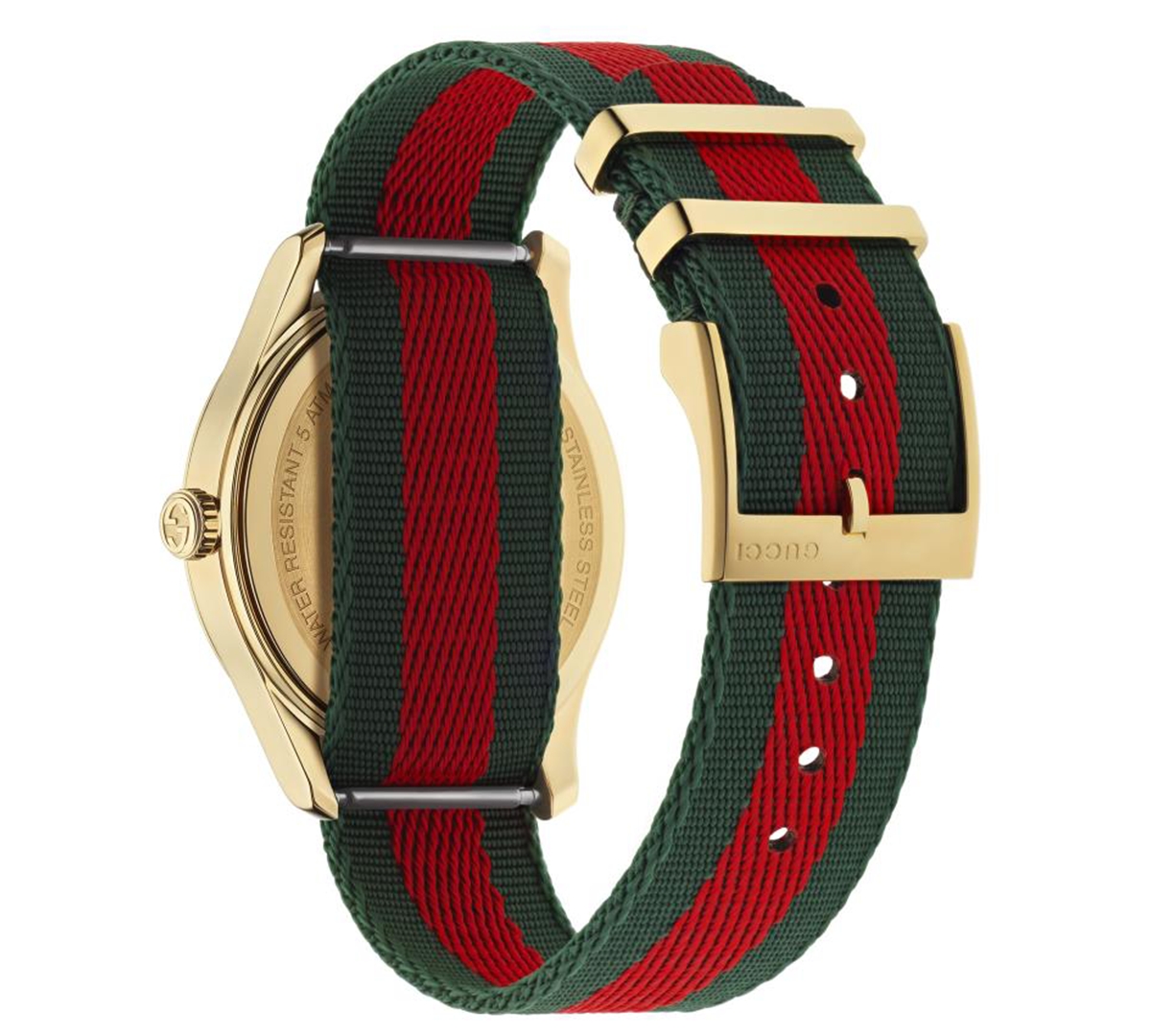 Shop Gucci Women's Swiss G-timeless Red And Green Nylon Strap Watch 38mm In No Color