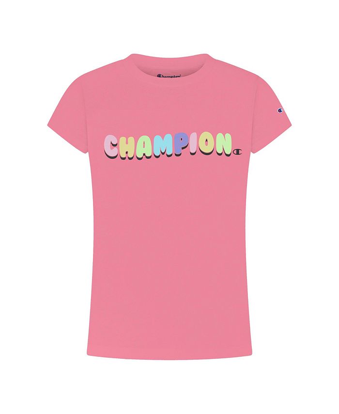 Champion Toddler Girls Rainbow Bubble Letters Graphic T-shirt - Macy's