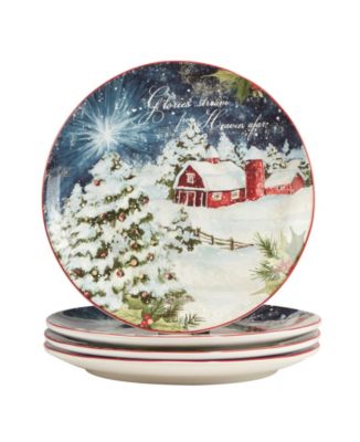 Silent Night 16 Piece Dinnerware Set