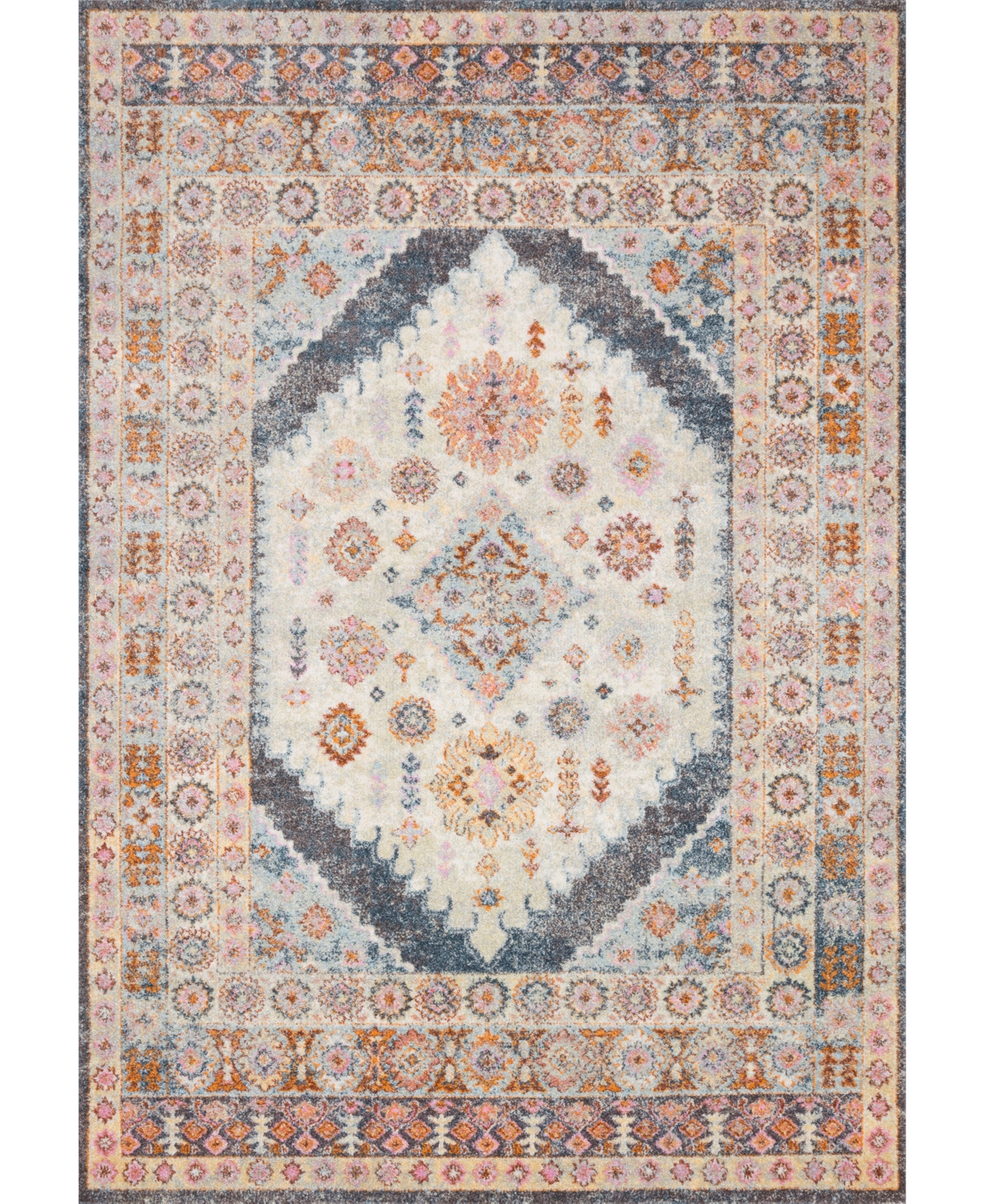 Loloi Clara Cra-07 5'3in x 7'7in Area Rug - Orange