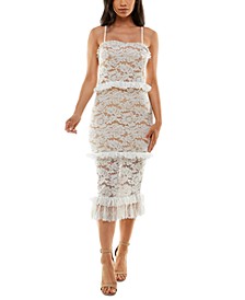 Women's Tiered Lace Bodycon Dress