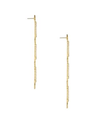 Women's 18k Gold Plated Straight Dangle Earrings