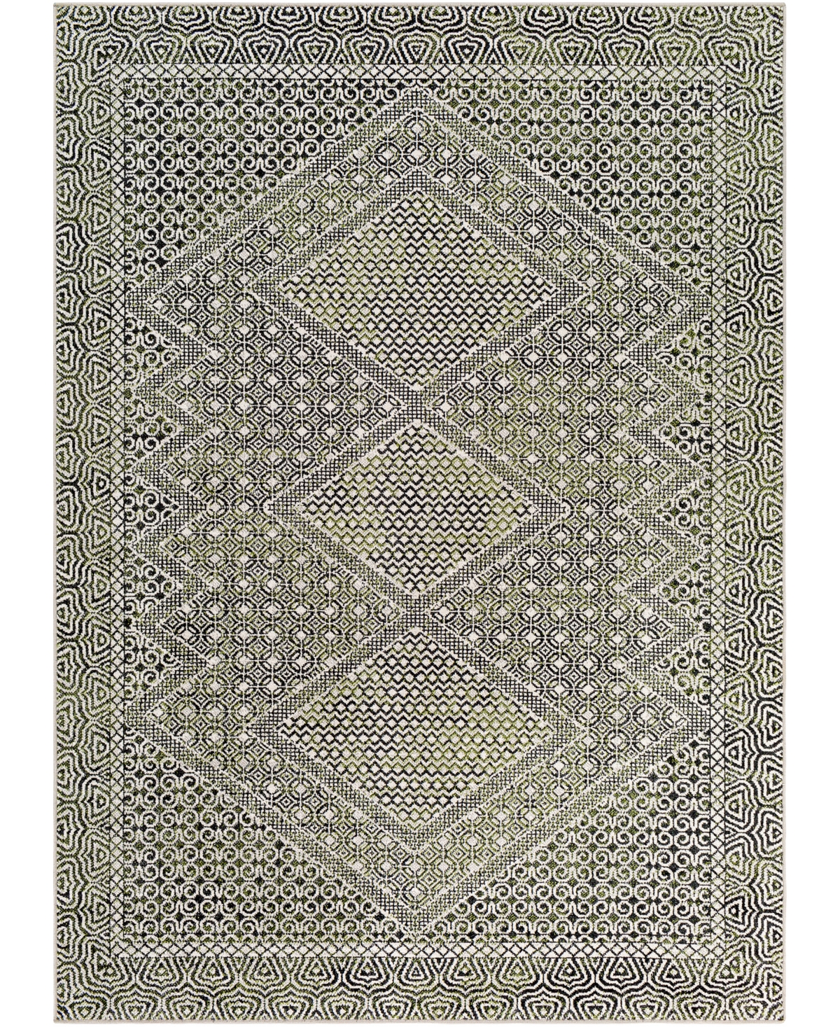 Surya Lavadora Lvr-2328 9'3in x 12' Area Rug - Black, Sage