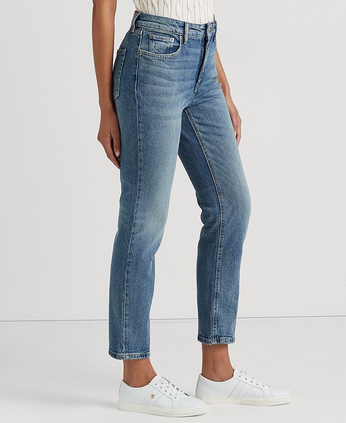 Lauren Ralph Lauren High-Rise Straight Ankle Jeans & Reviews - Jeans ...