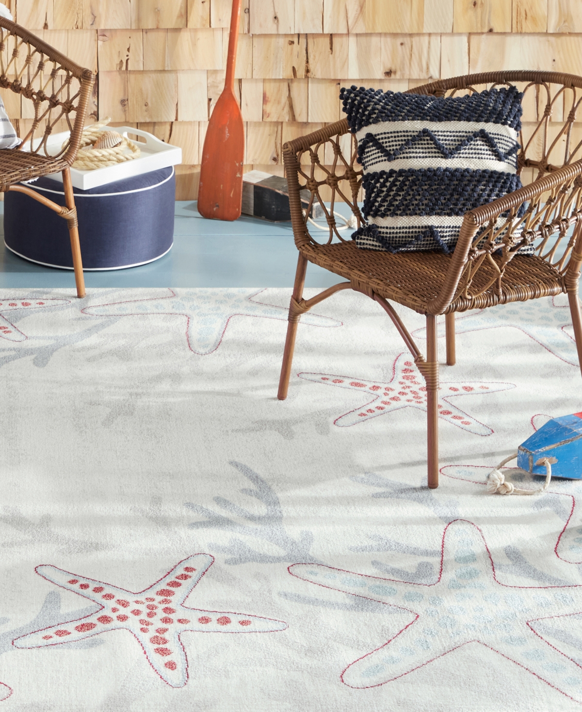 Global Rug Designs Aquatic Coral 18386 Outdoor Area Rug