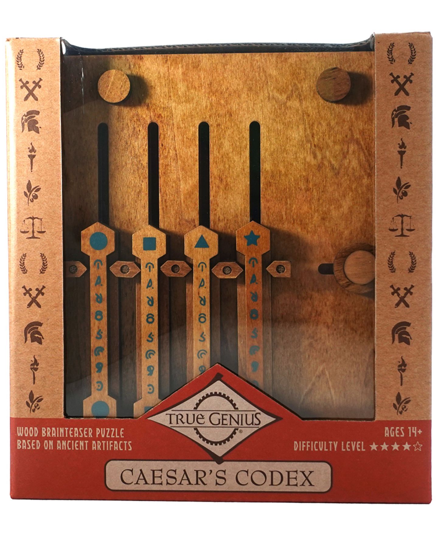 Детский пазл Project Genius Caesar's Codex 3D Wooden Brainteaser Puzzle, Ages 14+ — фото 4