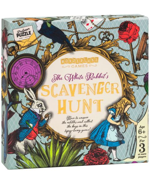 Детский пазл Professor Puzzle Alice in Wonderland Wonderland Games White Rabbit's Scavenger Hunt 42-Piece Puzzle, Ages 6+