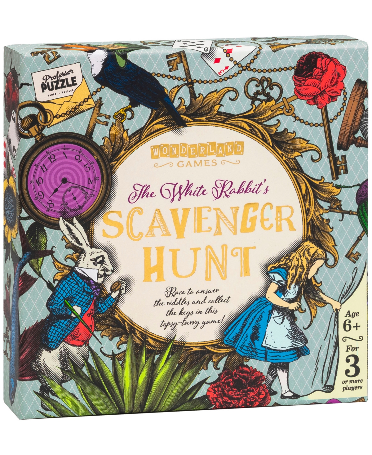 Professor Puzzle Kids' Wonderland Games The White Rabbit's Scavenger Hunt Puzzle Set, 42 Piece In Multi Color