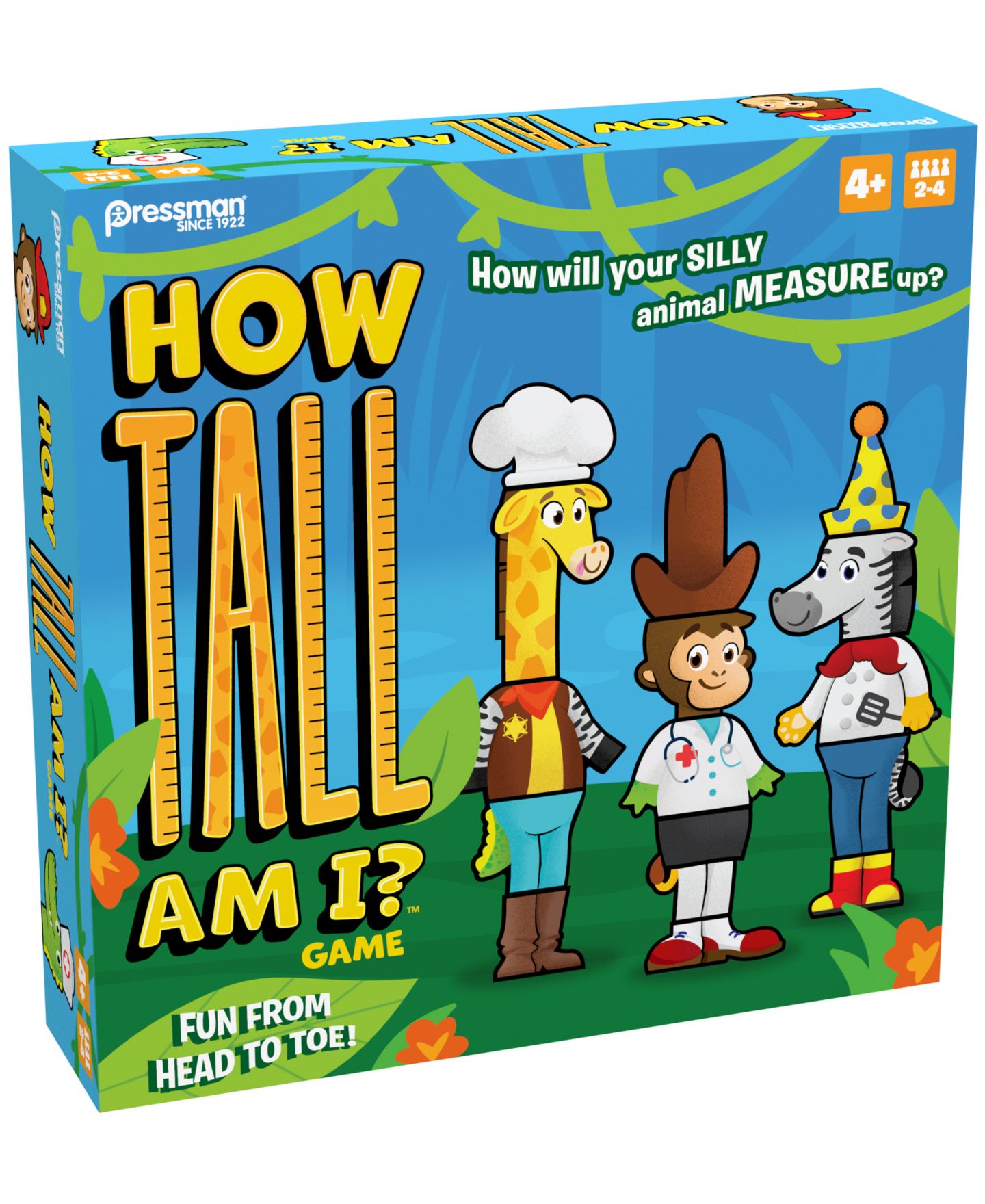 Детские настольные игры Pressman Toy How Tall Am I Spinner Building Game, 33-Piece Board Game, Ages 4+ — фото 1