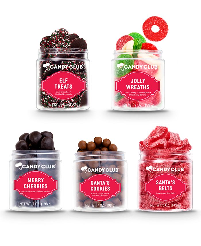 Candy Club Santa's Favorites Holiday Gummy Gift Set, 5 Piece Macy's