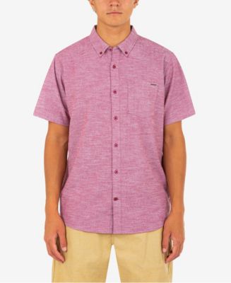 Hurley Men's One and Only Stretch Button-Down Shirt - Macy's