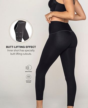 Women's Sculpting Shaper Legging with Butt-Lifting Inner Shorts