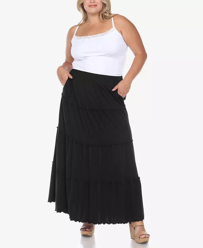 Plus Size Tiered Maxi Skirt - thumbnail 9