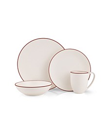 Taos Place Setting Agate, Dinner Plate, Accent Plate, Soup or Cereal Bowl, Mug Set, 4 Piece
