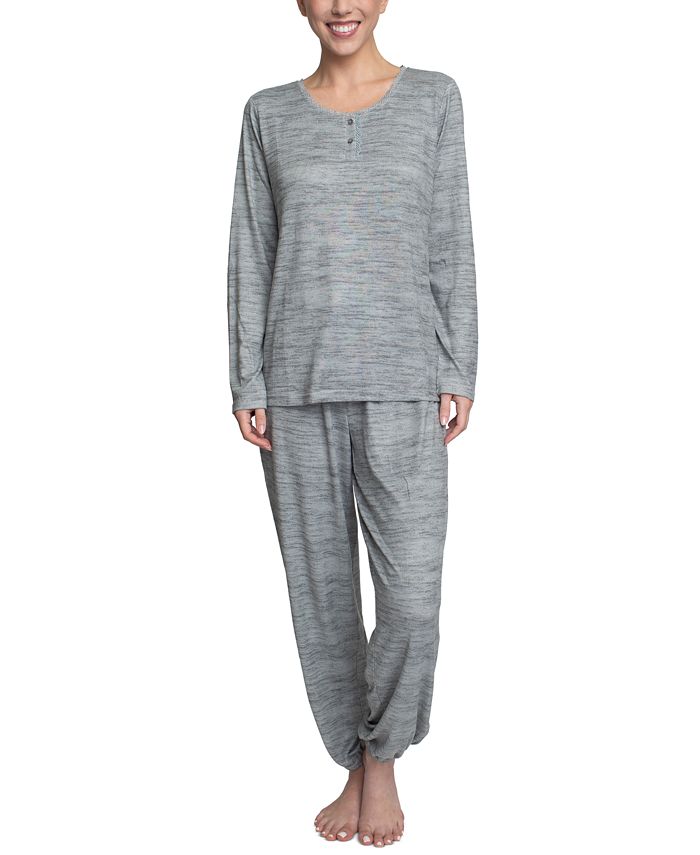 Henley Neck Pyjama Set - Carina