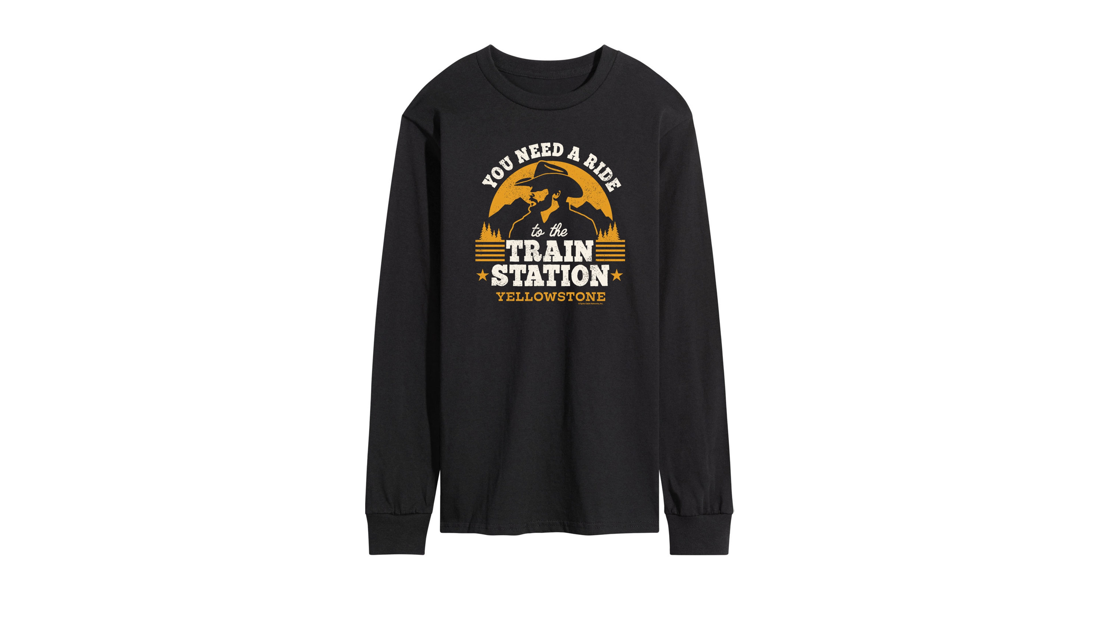 Men's Yellowstone Train Station Long Sleeve T-shirt