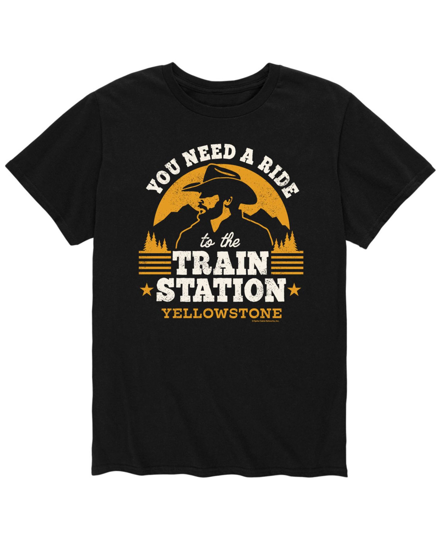 Мужская футболка AIRWAVES Yellowstone Train Station, цвет: Чёрный — фото 1