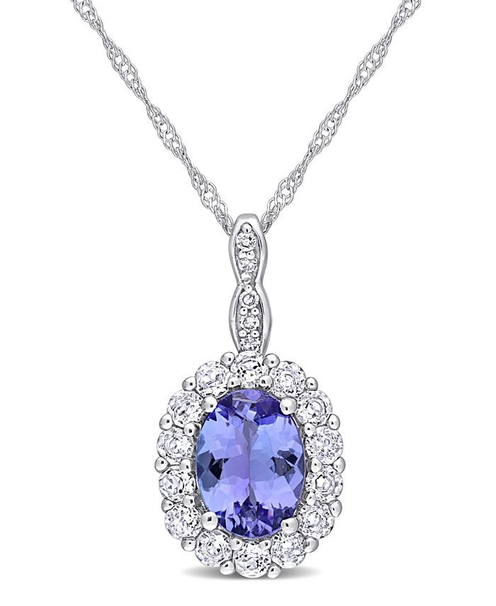 Macy s Tanzanite Topaz and Diamond Accent Vintage Like Halo