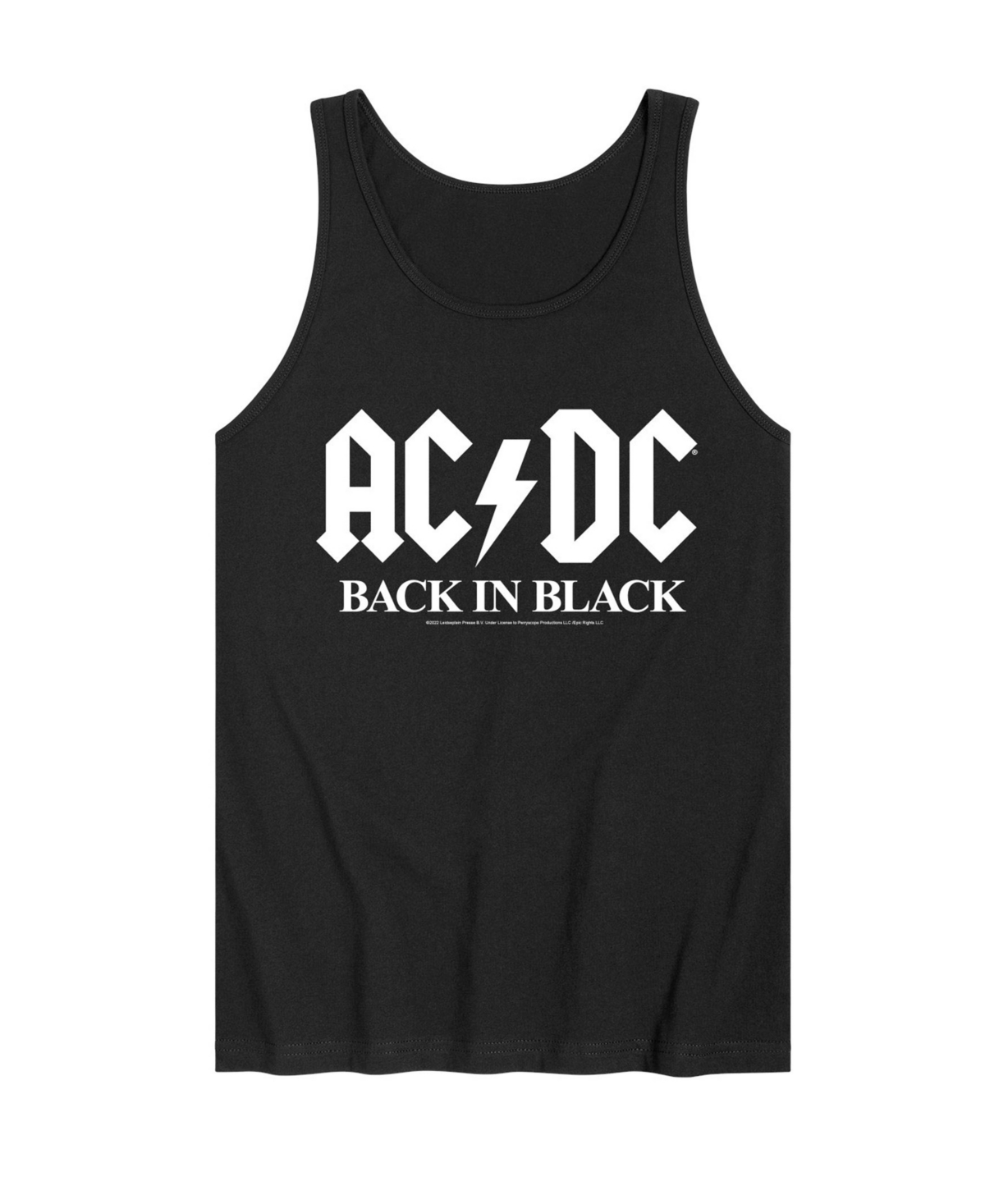 Men's Acdc Back In Black Tank - Black