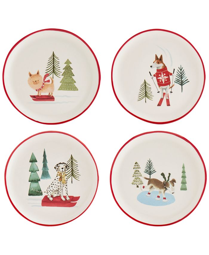 Tabletops Unlimited Furry Christmas 12Pc. Dinnerware Set Macy's