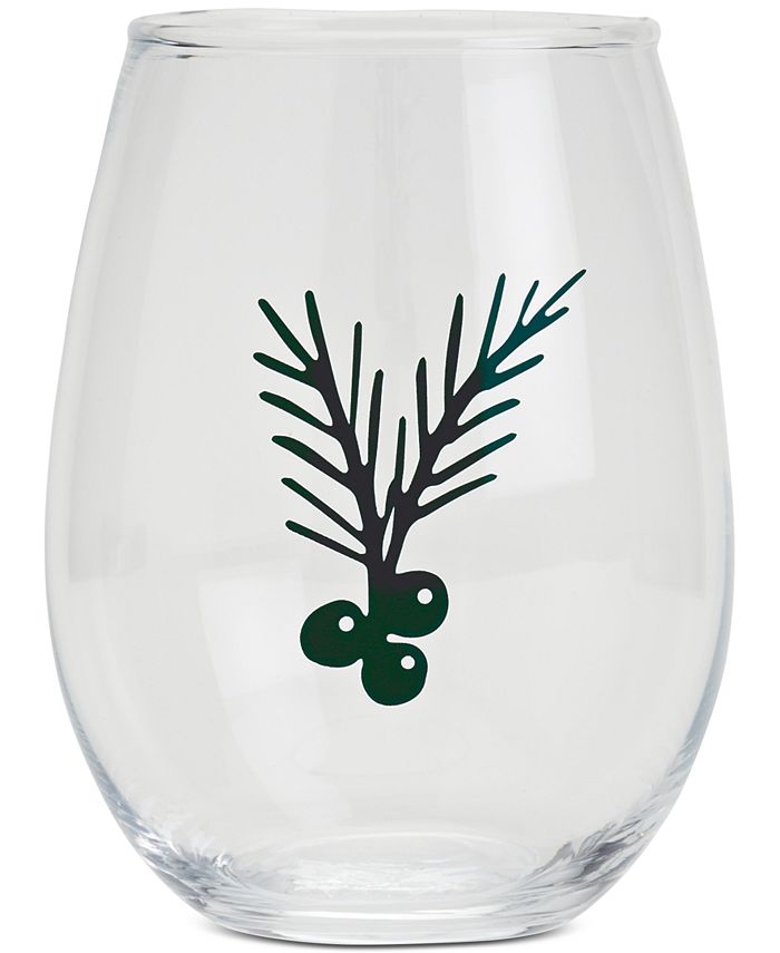 Tabletops Unlimited Winter Forest Stemless Glass, Set of 4 Macy's
