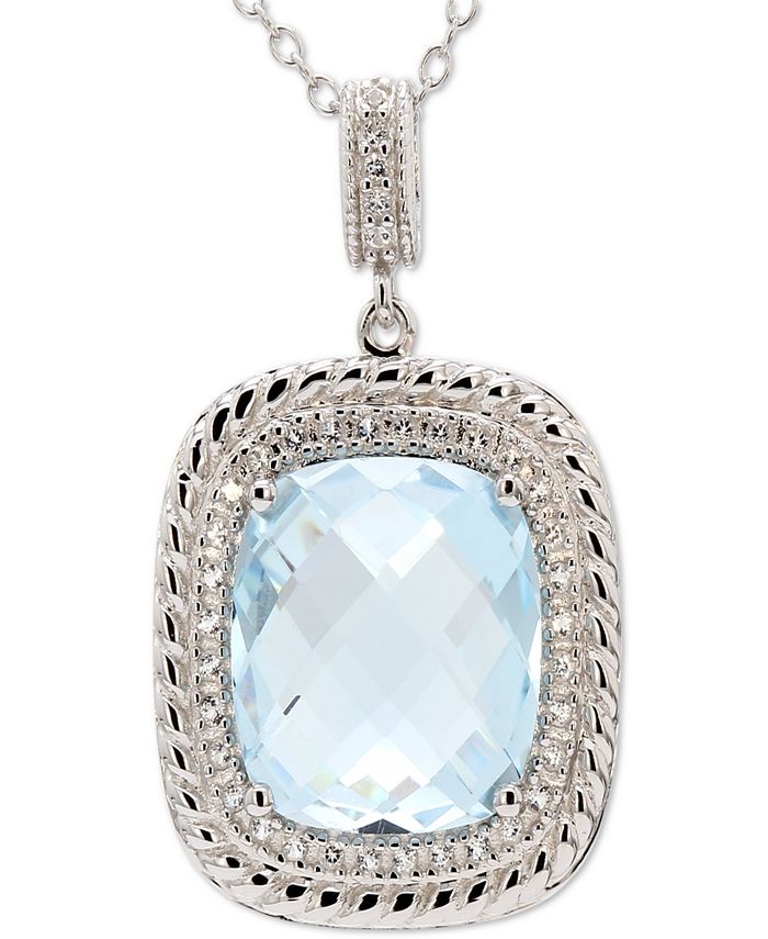 Macy's blue topaz necklace sales